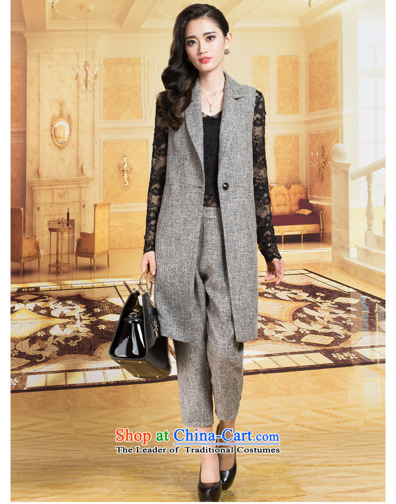 Female 1325#2015 early autumn OL temperament female pure color kit two elegant dark gray XL Photo, prices, brand platters! The elections are supplied in the national character of distribution, so action, buy now enjoy more preferential! As soon as possible.