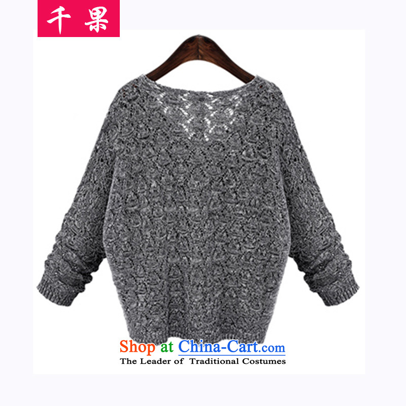 Thousands of Europe and the results of the 2015 autumn to increase expertise thick MM empty V for courage wide video thin sweater large load autumn 5977 knitted sweaters female picture color 5XL175-215 around 922.747, thousands of fruit (QIANGUO shopping