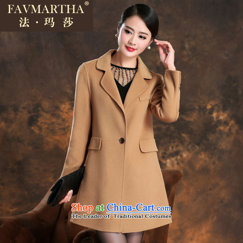 Martha FAVMARTHA_ law the new Korean version of large long-sleeved duplex fluff code? And A color jacket L
