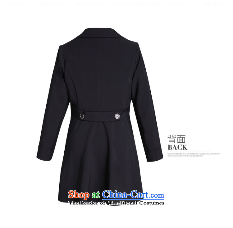 The former Yugoslavia Li Sau 2015 autumn large new mount female Korean rate lapel pure colors of stylish and simple long-sleeved jacket in 0980 MM thick black 5XL picture, prices, brand platters! The elections are supplied in the national character of distribution, so action, buy now enjoy more preferential! As soon as possible.