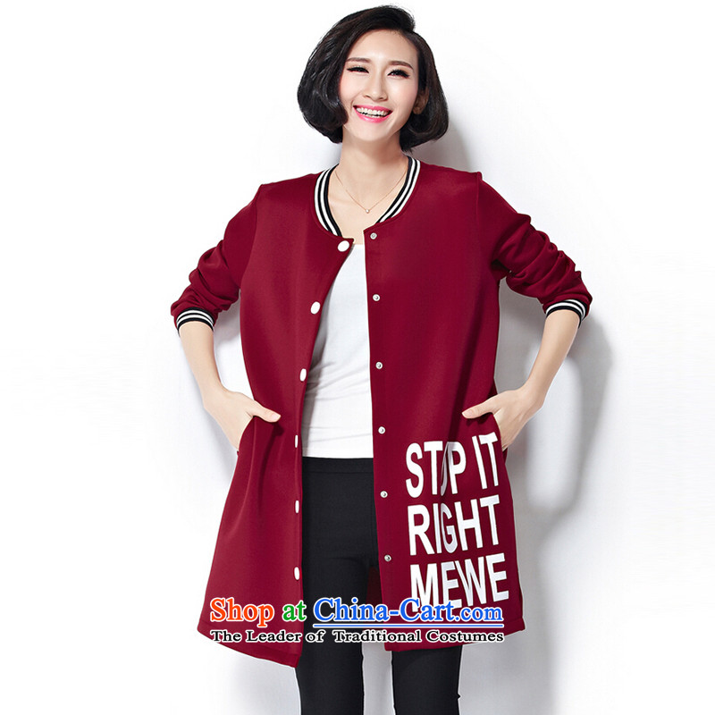 Elisabeth wa concluded card stylish Korean ladies casual wear on large 2015 thick woman sweater thick) Air layer stamp thick sister autumn replacing thick large Tien large red are suitable for 95 to 160 code is indeed true, Sa catty wa concluded card (SHA