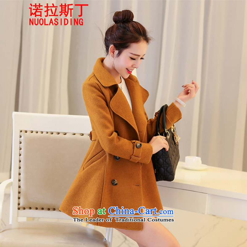 Noras Ding autumn 2015 replacing the new Korean citizenry elegant thick a wool coat jacket in gross? Long Large cloak and color S NORAS Ding shopping on the Internet has been pressed.