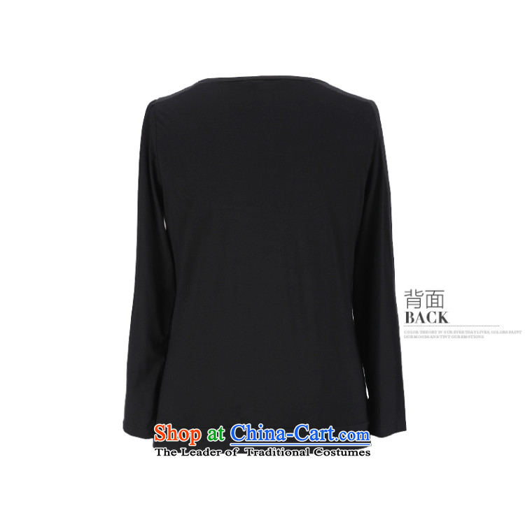 The former Yugoslavia Li Sau 2015 autumn large new mount female round-neck collar Hot streaks figure ironing drill to increase comfort video thin cotton T-shirts shirt 01 Blue 5XL picture, prices, brand platters! The elections are supplied in the national character of distribution, so action, buy now enjoy more preferential! As soon as possible.