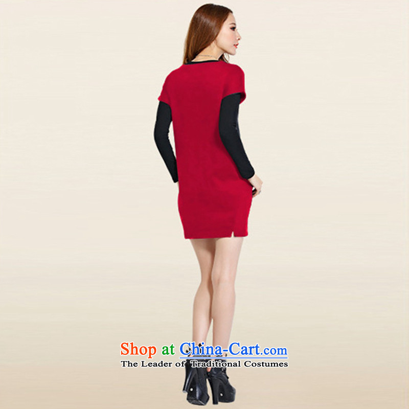 Find large Cayman Women 2015 new autumn M-4xl boxed loose kumabito Korea long-sleeved Pullover leisure two kits knitted dresses, forming the shirt + fourth quarter can penetrate the chestnut horses 4XL, find Cayman , , , shopping on the Internet