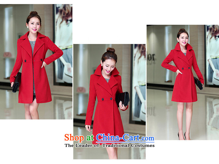 Anna shadow autumn and winter 2015 New Women Korean citizenry gross wind jacket in this long lapel of Sau San cashmere a wool coat female large black M picture, prices, brand platters! The elections are supplied in the national character of distribution, so action, buy now enjoy more preferential! As soon as possible.