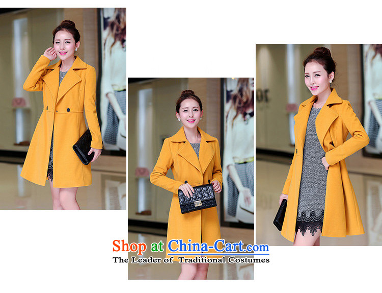 Anna shadow autumn and winter 2015 New Women Korean citizenry gross wind jacket in this long lapel of Sau San cashmere a wool coat female large black M picture, prices, brand platters! The elections are supplied in the national character of distribution, so action, buy now enjoy more preferential! As soon as possible.