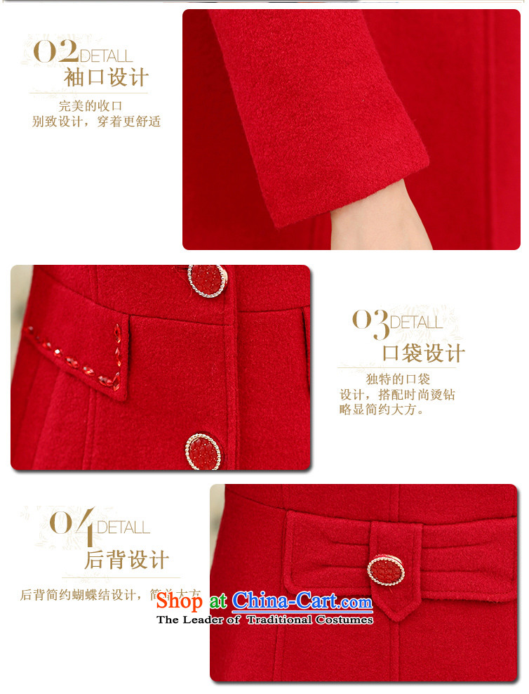 To the elderly in the Gigi Lai Women's mother replacing gross overcoats thick women? Korean version for removable in gross long coats red jacket cashmere? XXXL picture, prices, brand platters! The elections are supplied in the national character of distribution, so action, buy now enjoy more preferential! As soon as possible.