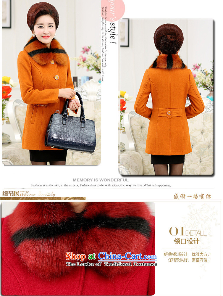 To the elderly in the Gigi Lai Women's mother replacing gross overcoats thick women? Korean version for removable in gross long coats red jacket cashmere? XXXL picture, prices, brand platters! The elections are supplied in the national character of distribution, so action, buy now enjoy more preferential! As soon as possible.