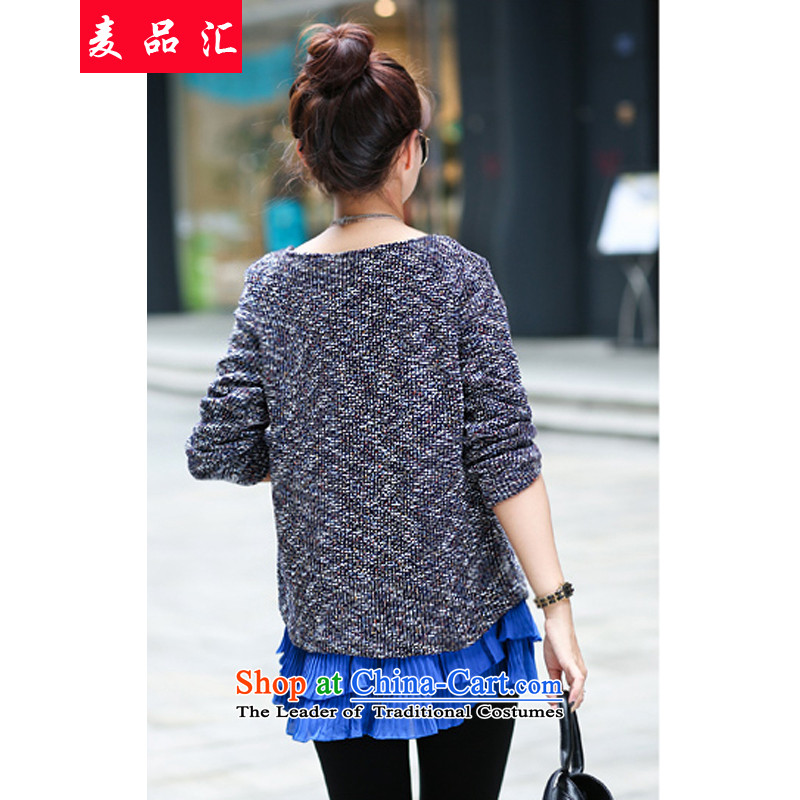 Mak, removals by sinks to 2015 mm thick xl women in autumn and winter long thin forming the graphics knitwear 200 catties thick wool sweater 607 Blue 4XL, sister Mak products by , , , shopping on the Internet