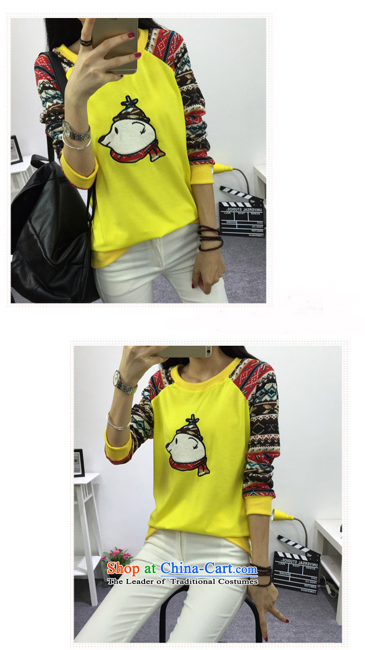 Create the  2015 autumn billion new Korean round-neck collar long-sleeved stylish ethnic embroidery polar bears stitching forming the Netherlands Sweater Blue M picture, prices, brand platters! The elections are supplied in the national character of distribution, so action, buy now enjoy more preferential! As soon as possible.