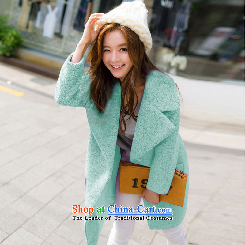 Gigi Lai following 2015 CD for autumn and winter by new Korean circle of coarse wool tweed sub-coats large cocoon girl in long jacket  , green gross? CD Gigi Lai (weiziyun) , , , shopping on the Internet