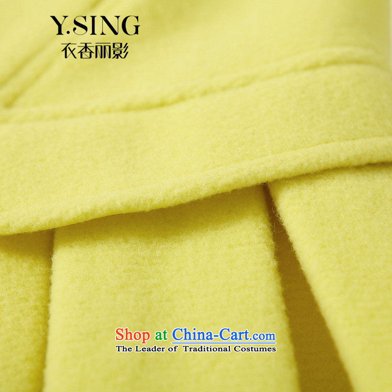 [i] to buy three from Hong Lai Ying 2015 Fall/Winter Collections new Korean temperament sweet Long Neck Jacket gross? female long-sleeved yellow (61) XL, Hong Lai Ying , , , shopping on the Internet