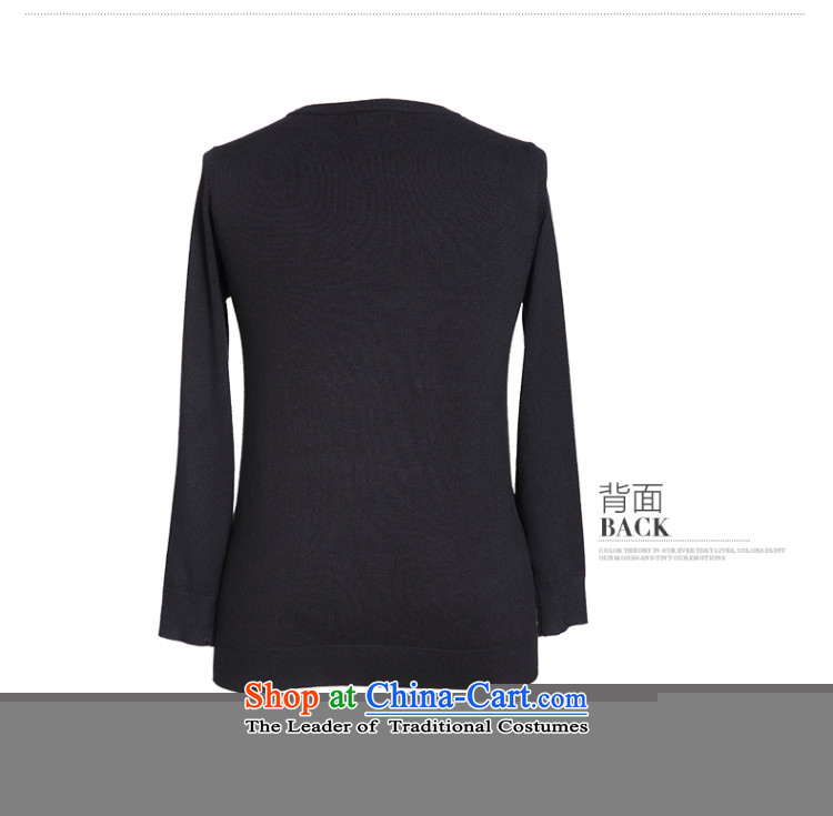 The former Yugoslavia Li Sau 2015 autumn large new mount female exquisite round-neck collar elastic characteristics taping kit and a long-sleeved sweater 0576 2XL Photo Black, prices, brand platters! The elections are supplied in the national character of distribution, so action, buy now enjoy more preferential! As soon as possible.