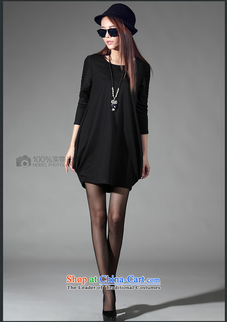 In the autumn of 2015, Lei poem new larger female thick MM THIN lanterns skirts graphics Sau San round-neck collar long-sleeved dresses 052 Black XXXL picture, prices, brand platters! The elections are supplied in the national character of distribution, so action, buy now enjoy more preferential! As soon as possible.