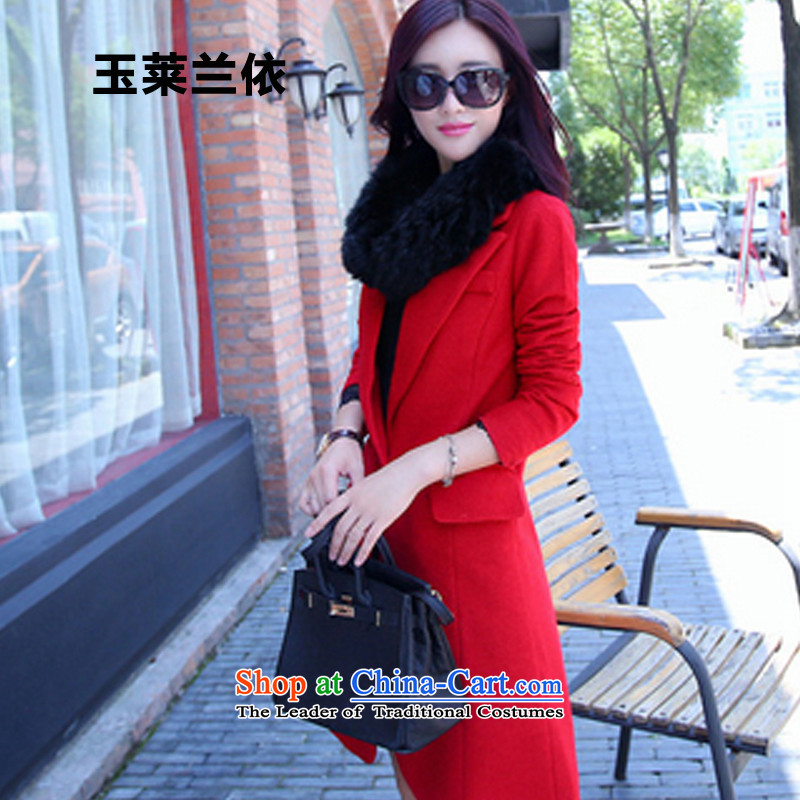 In accordance with the 2015-yuk leyland autumn and winter coats gross new female Korean?   in the thin long graphics)? sub female YL1580 jacket red S-yuk (YLLY LEYLAND) , , , shopping on the Internet