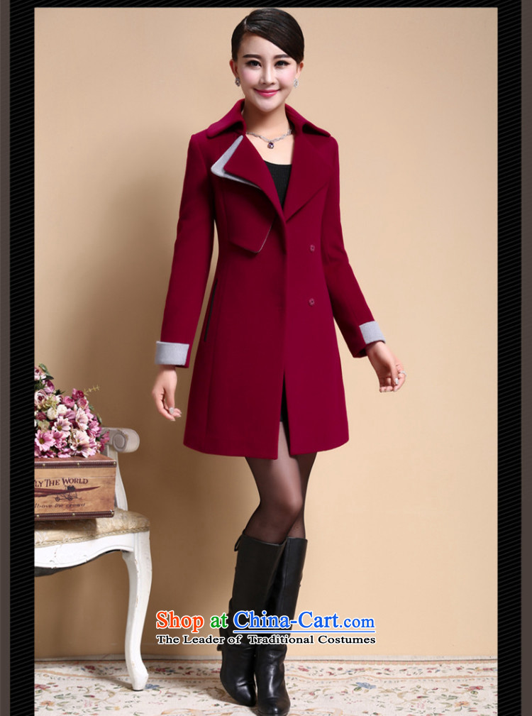 Alfa Romeo Lei Han version 2015 winter new women's fashion in woolen coat long jacket, cashmere overcoat Girls High Gwi-red L picture, prices, brand platters! The elections are supplied in the national character of distribution, so action, buy now enjoy more preferential! As soon as possible.
