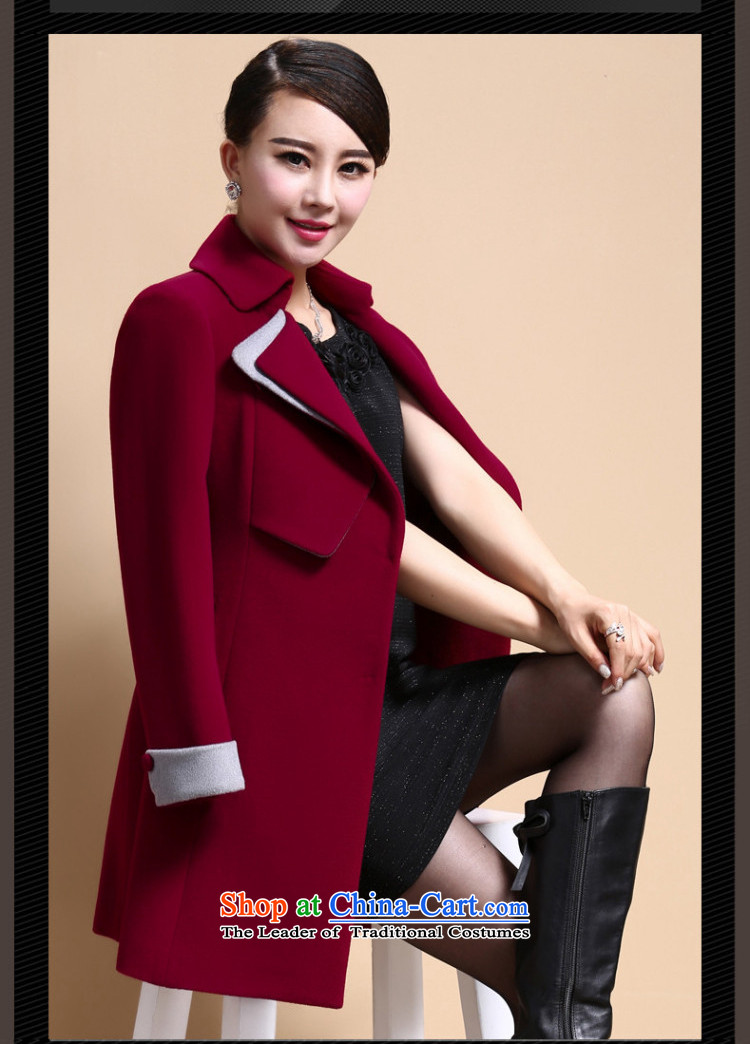 Alfa Romeo Lei Han version 2015 winter new women's fashion in woolen coat long jacket, cashmere overcoat Girls High Gwi-red L picture, prices, brand platters! The elections are supplied in the national character of distribution, so action, buy now enjoy more preferential! As soon as possible.