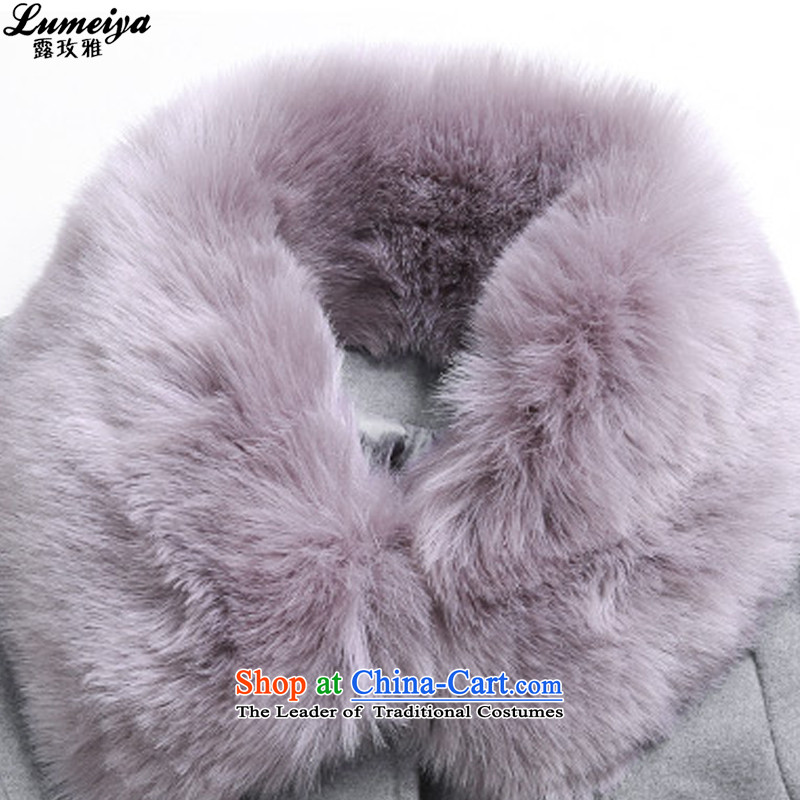 Receive new winter 2015 Ya Long gross jacket for the works on the Nagymaros?   the tether strap gross coats female 9136 gray? , L, receive a (LUMEIYA) , , , shopping on the Internet