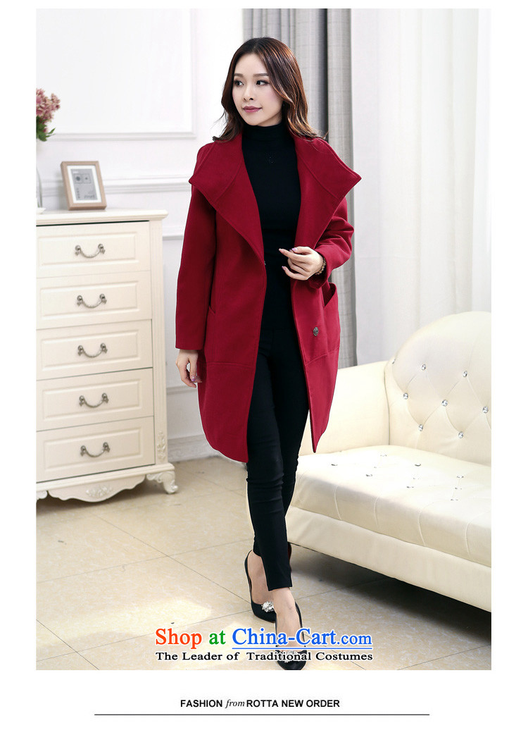 Flower to Isabelle winter larger female thick mm gross? Lapel Stylish coat in long loose a wool coat D1970 wine red 4XL(175-200 catty) Picture, prices, brand platters! The elections are supplied in the national character of distribution, so action, buy now enjoy more preferential! As soon as possible.