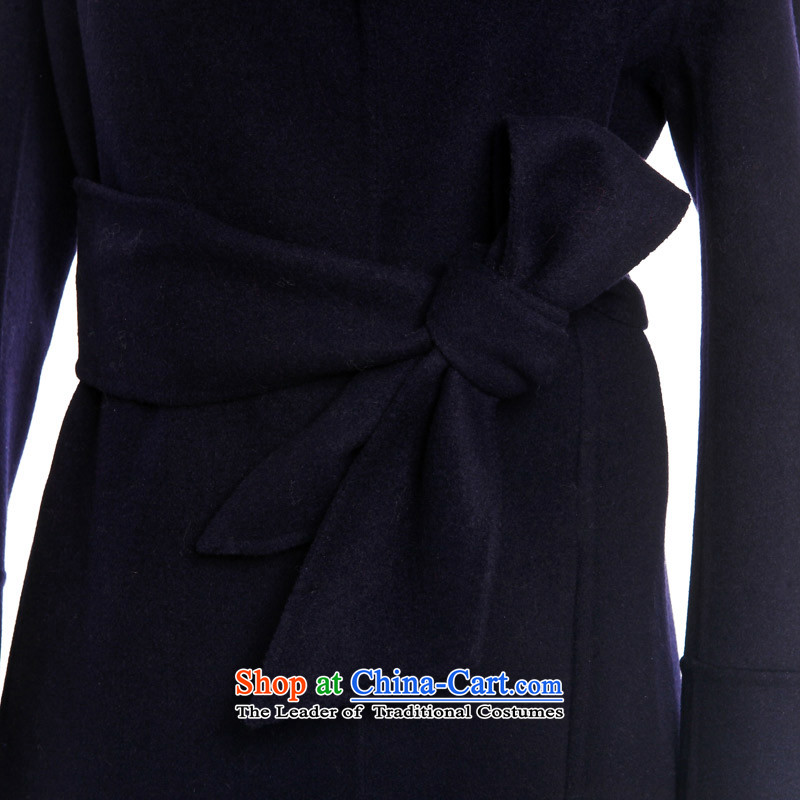 Ho Pui 2015 New Sau San-sided flannel woolen coat female hand-made woolen coats that long navy pre-sale 7 days of Pei (lanpei M) , , , shopping on the Internet