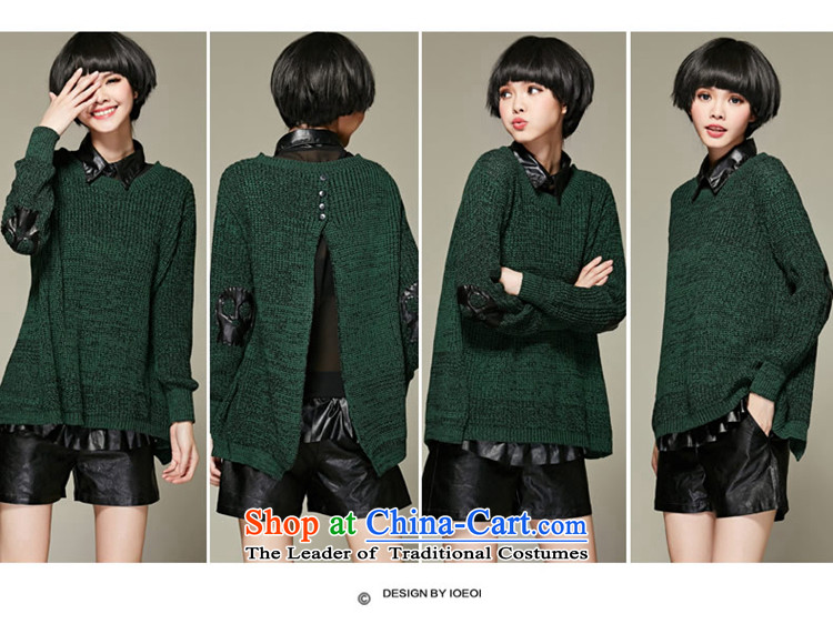 Optimize m Gigi Lai Package Mail C.o.d. autumn 2015 new product lines for autumn and winter just a thin stylish leather sweater graphics for loose in long female sweater green 2XL 150 to 190 catties recommendations picture, prices, brand platters! The elections are supplied in the national character of distribution, so action, buy now enjoy more preferential! As soon as possible.