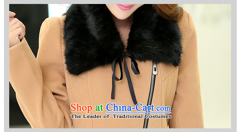 Shin Sung 2015 autumn and winter new fat mm to increase women's code Korean beauty of pure colors gross overcoats thick people? jacket 7056 khaki 6XL recommendations 175-200 catty picture, prices, brand platters! The elections are supplied in the national character of distribution, so action, buy now enjoy more preferential! As soon as possible.