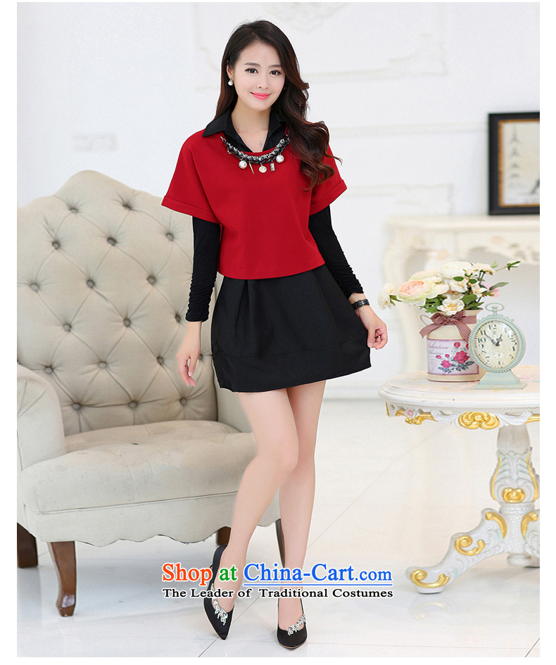 Mr. Ni Terrace Nga  2015 Autumn on large female two-piece small incense wind dresses T111 Red   4XL Photo, prices, brand platters! The elections are supplied in the national character of distribution, so action, buy now enjoy more preferential! As soon as possible.