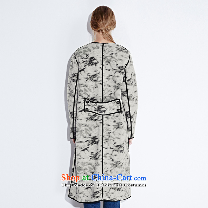 2015 winter clothing new Western Wind loose big long-sleeved jacket coat S440127D00 gross? female blue-gray 160/84A/M, enamels shopping on the Internet has been pressed.