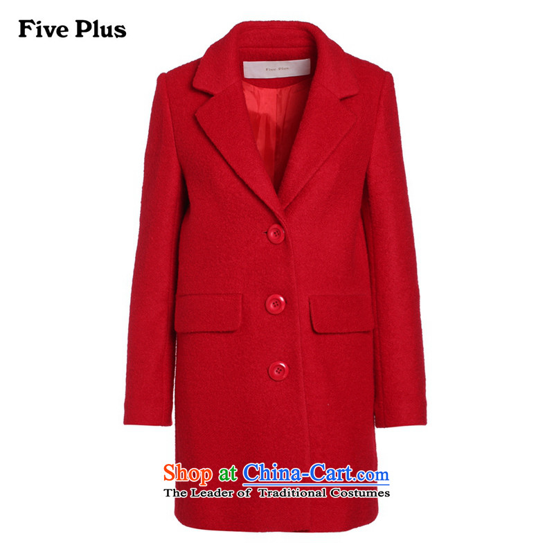 Five new female autumn plus in long loose long-sleeved gross overcoats 2YD3344900? XS(155/80A),FIVE plus,,, red 120 shopping on the Internet