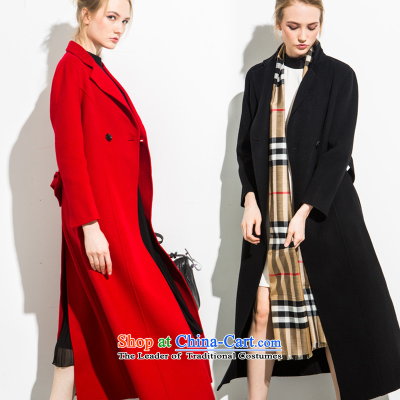 Non-city 2015 autumn and winter new women's cashmere overcoat pure color long petticoats Foutune of gross? Wind Jacket Red L115-130 around 922.747, non-city shopping on the Internet has been pressed.