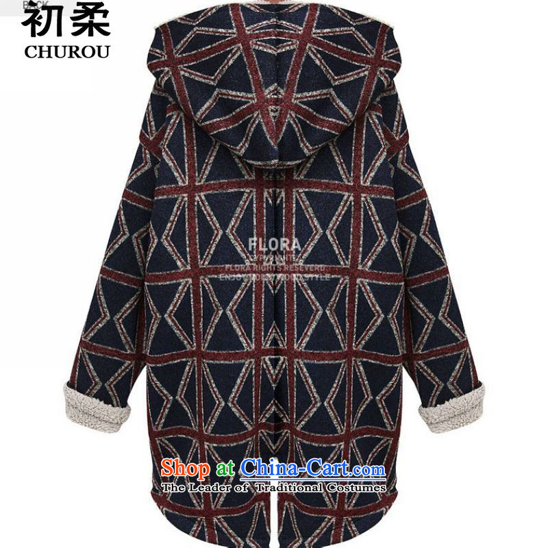 The beginning of the Winter 2015 Korean Sophie female ãþòâ thick MM video thin warm coat in large grid long robe 200 catties can penetrate the picture color XXL, early Sophie , , , shopping on the Internet