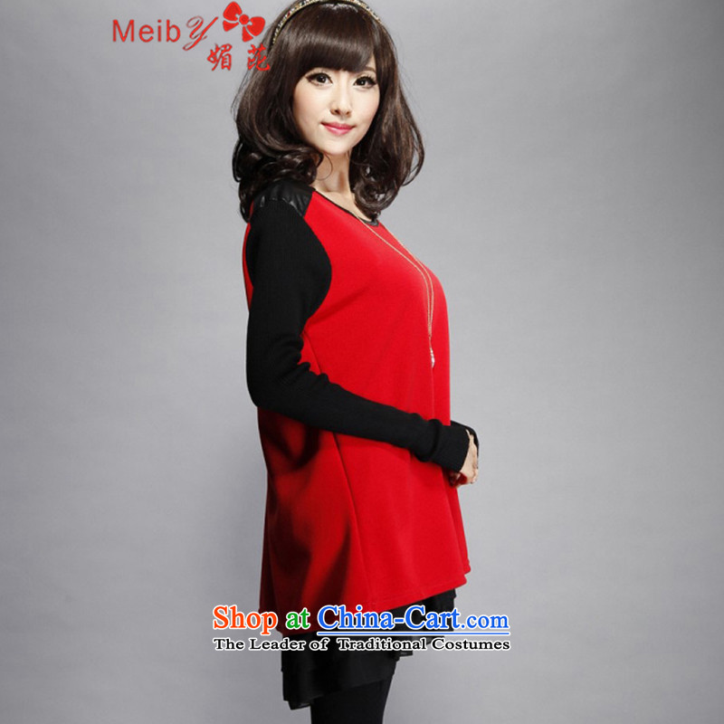 Meiby autumn and winter Sleek and versatile to increase women's code thick mm winter clothing dresses cotton lint-free thickened gross? plus video forming the thin clothes female long red 5XL, 236 of (meiby) , , , shopping on the Internet