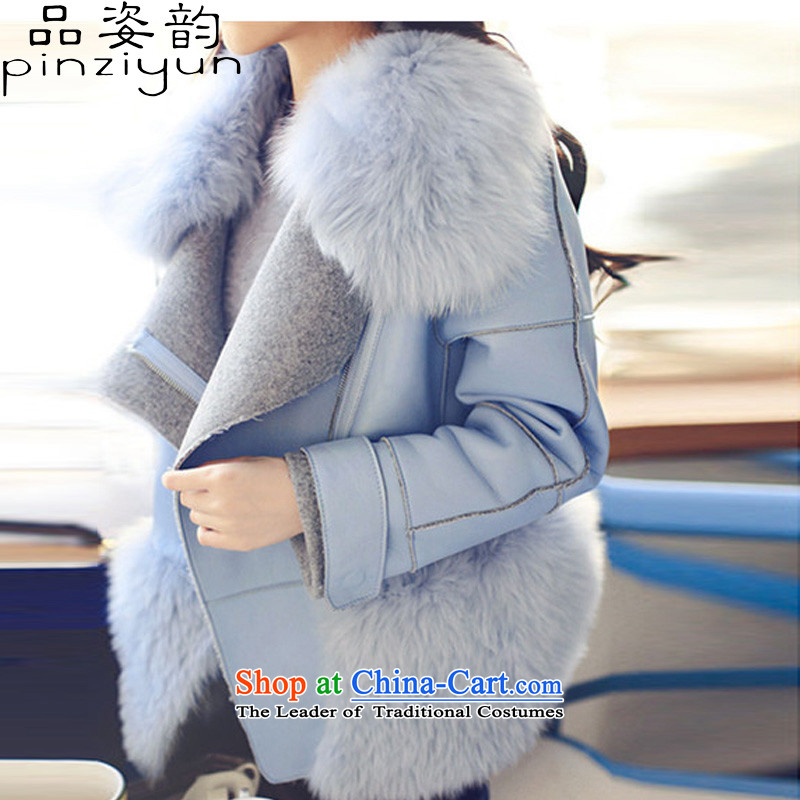Gigi Lai following 2015 No. autumn and winter new Korean version thin emulation fox gross collar short of fur coat thickened emulation gross female picture color jacket? M Products Gigi Lai (pinziyun) , , , shopping on the Internet