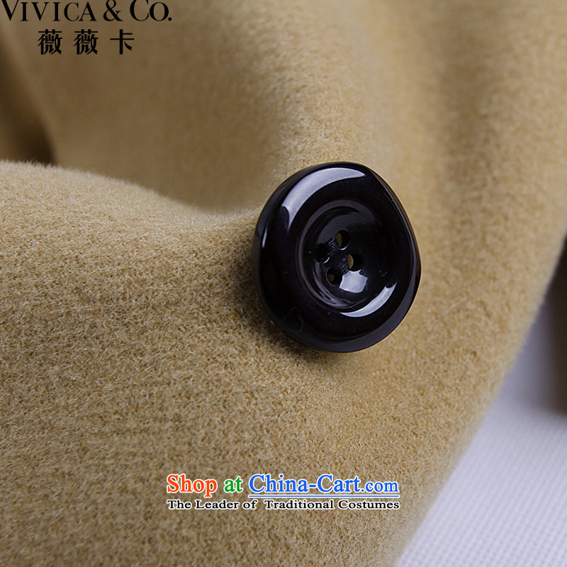 Weiwei Card 2015 autumn and winter new double-cashmere overcoat 9 Cuff Ms. long large light and color jacket 0006 S weiwei vivica&co card () , , , shopping on the Internet