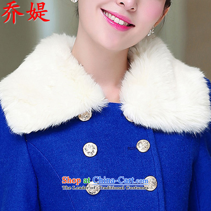 Joe customers by 2015 Fall/Winter Collections new Korean sweet in double-long Foutune of A field petticoats cashmere a wool coat female gross topper with gross for? Blue M, Joe customers , , , shopping on the Internet