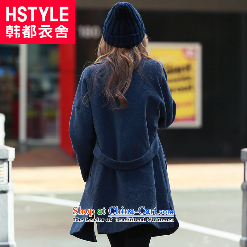 Korea has the Korean version of the Dag Hammarskjöld yi 2015 winter clothing new products with stylish blue youth lapel solid color with a straight jacket JT4739 gross? Blue restaurant , L, Korea has Yi Homes , , , shopping on the Internet