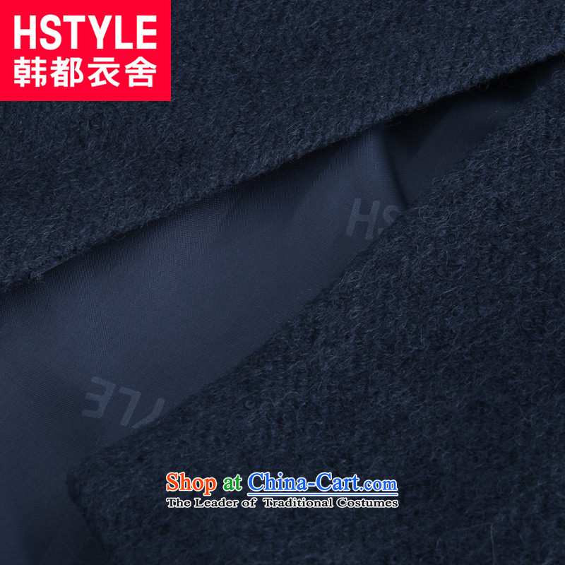 Korea has the Korean version of the Dag Hammarskjöld yi 2015 winter clothing new products with stylish blue youth lapel solid color with a straight jacket JT4739 gross? Blue restaurant , L, Korea has Yi Homes , , , shopping on the Internet