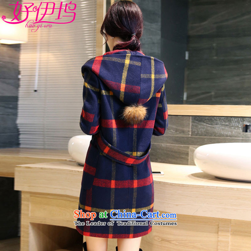 The docking unit of good gross female jacket coat? 2015 autumn and winter new Korean female coats of Sau San wool? In Long 591 red and yellow (Plus), Good, cotton docking , , , shopping on the Internet