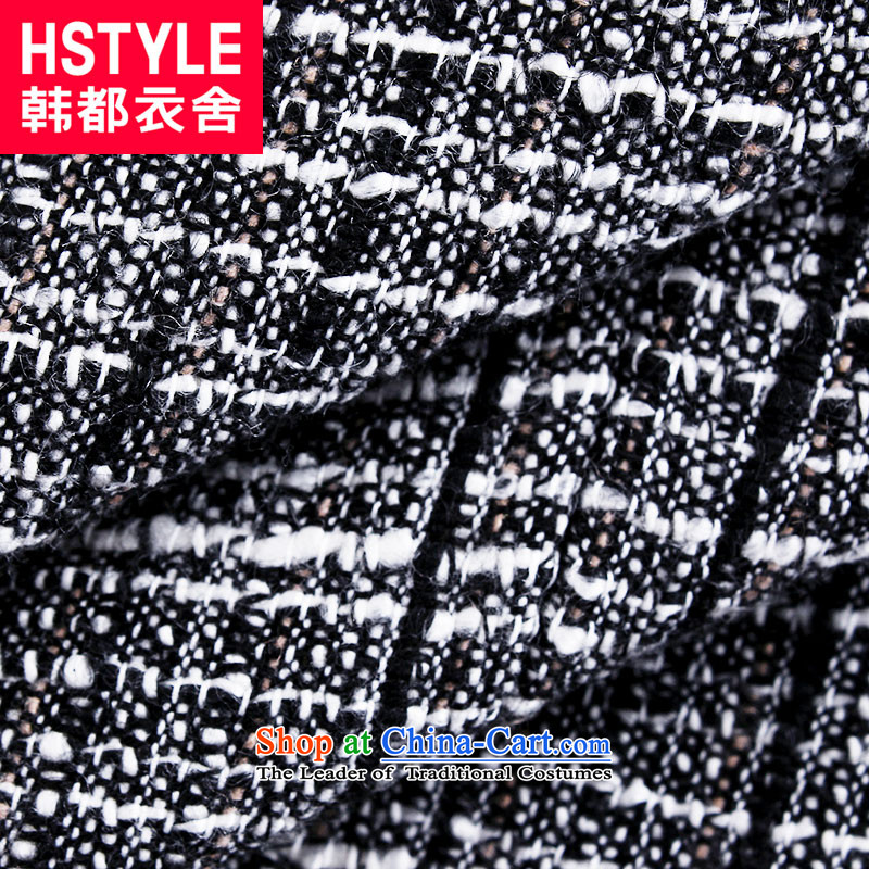 Korea has the Korean version of the Dag Hammarskjöld yi 2015 winter clothing new female stitching grid L TK4472 gross? jacket Gray L, Korea has Yi (HSTYLE) , , , shopping on the Internet