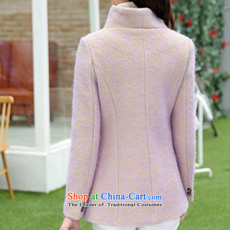 Lin Ching-pledged 2015 autumn and winter new gross in Winter Female jacket? long loose thick coat Korean female Zi Jin Lin Ching to , , , M shopping on the Internet