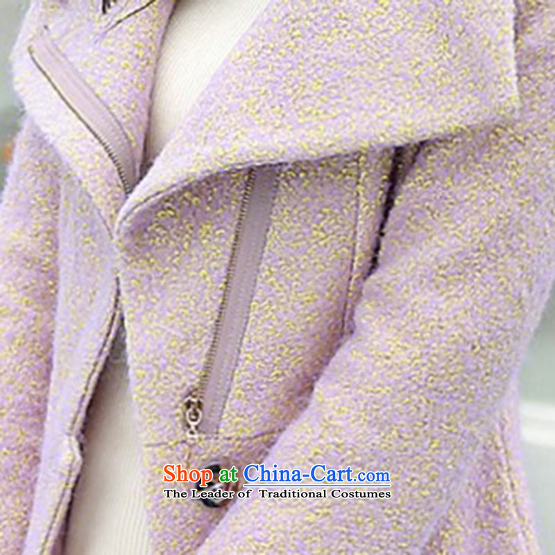 Lin Ching-pledged 2015 autumn and winter new gross in Winter Female jacket? long loose thick coat Korean female Zi Jin Lin Ching to , , , M shopping on the Internet