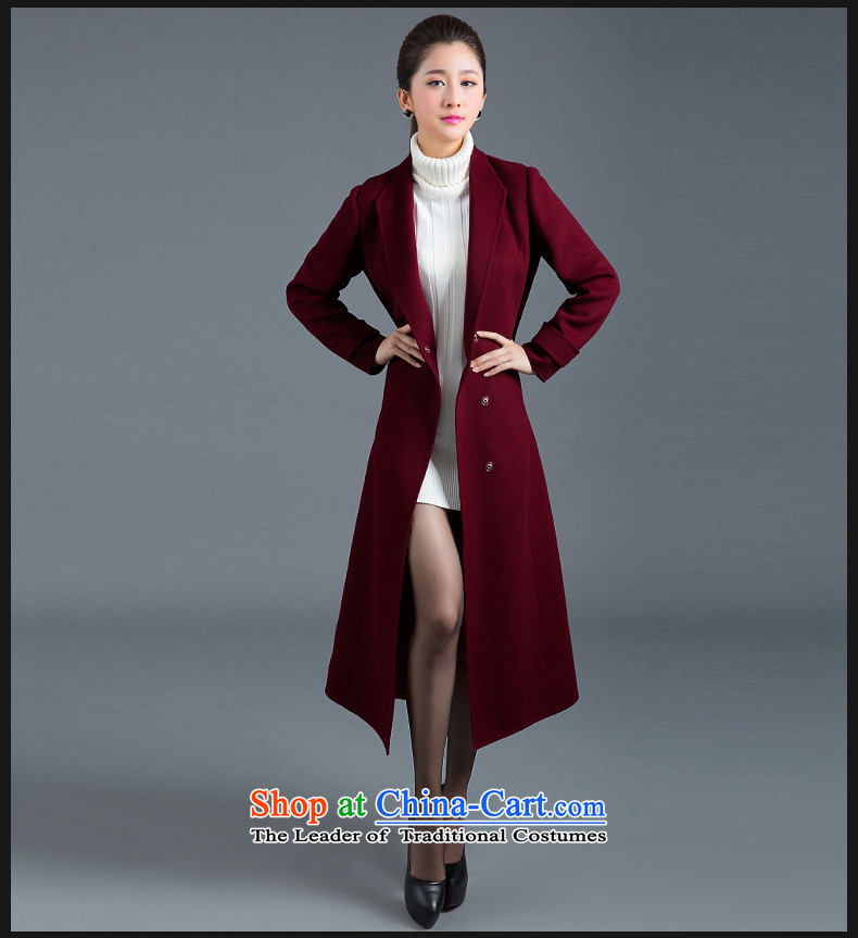 Hibiscus Connie 2015 autumn and winter new ultra high-end double-side cashmere overcoat female long thin wool is video Sau San jacket female gross D0313 wine red cloak? L picture, prices, brand platters! The elections are supplied in the national character of distribution, so action, buy now enjoy more preferential! As soon as possible.