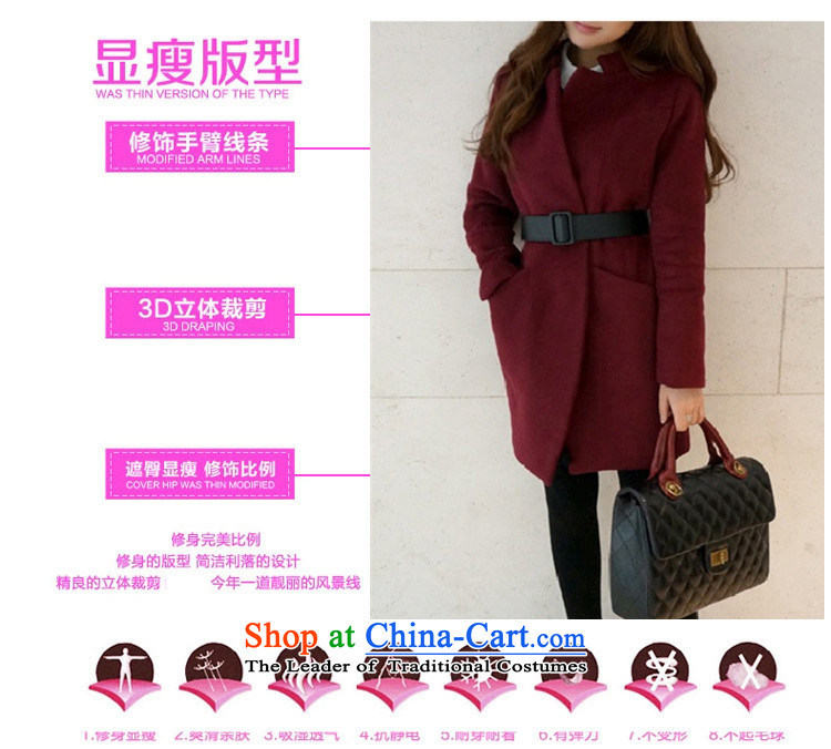 Are you yi 2015 autumn and winter new larger version in Korea Sau San long wool coat jacket female DYN802? wine red M picture, prices, brand platters! The elections are supplied in the national character of distribution, so action, buy now enjoy more preferential! As soon as possible.