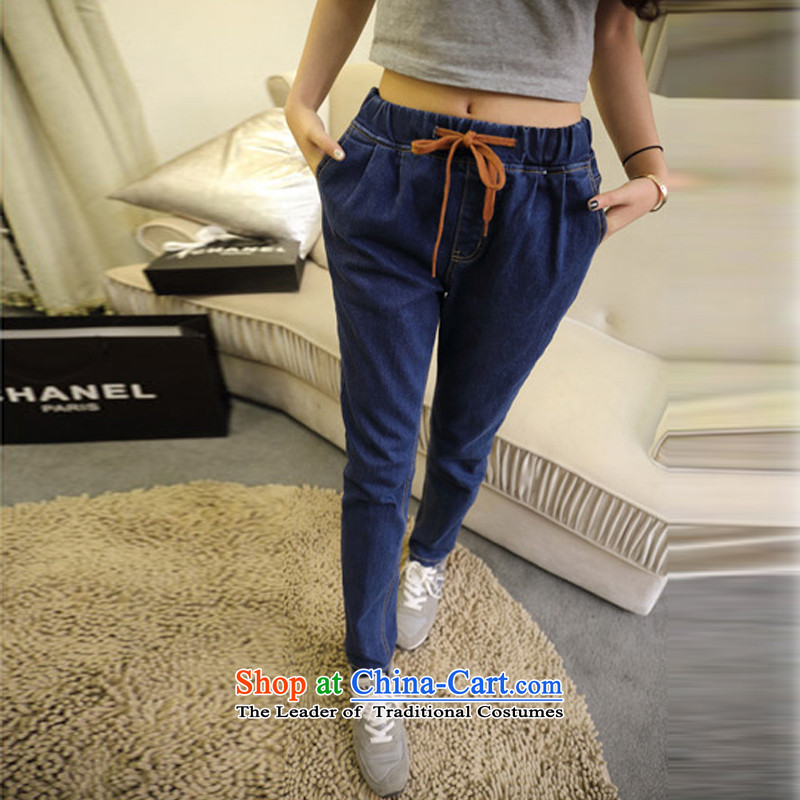 2015 Autumn and winter Zz&ff new Korean version of large numbers of ladies MM200 thick catty to intensify the tension spring jeans picture color waist XXL,ZZ&FF,,, shopping on the Internet