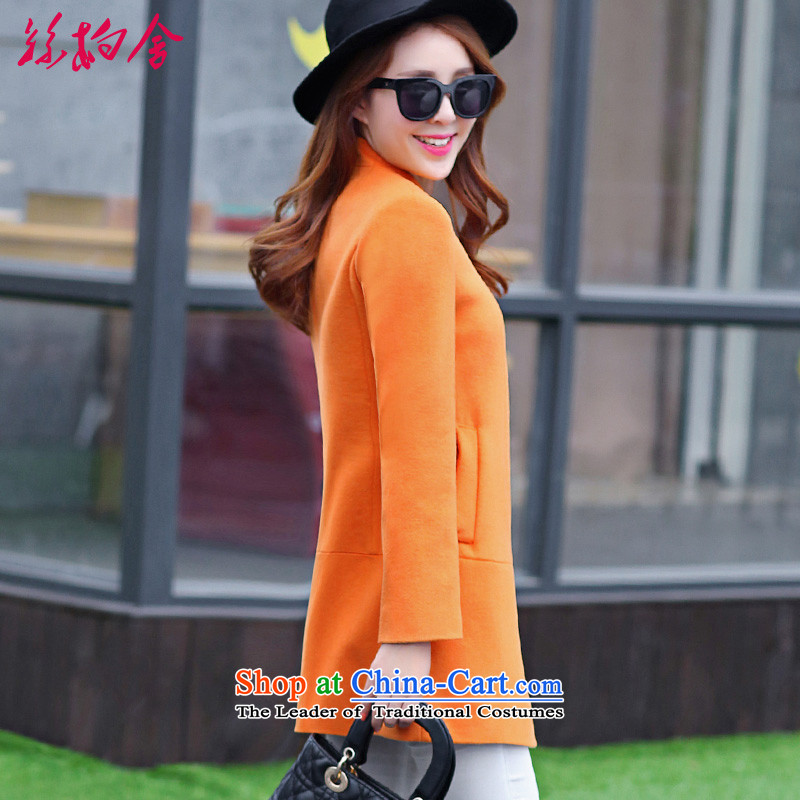 Population Pak homes in gross? coats of autumn and winter 2015 new women's solid color jacket 036699   Gross? orange silk Pak Homes , , , M shopping on the Internet