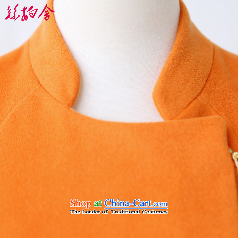 Population Pak homes in gross? coats of autumn and winter 2015 new women's solid color jacket 036699   Gross? orange silk Pak Homes , , , M shopping on the Internet