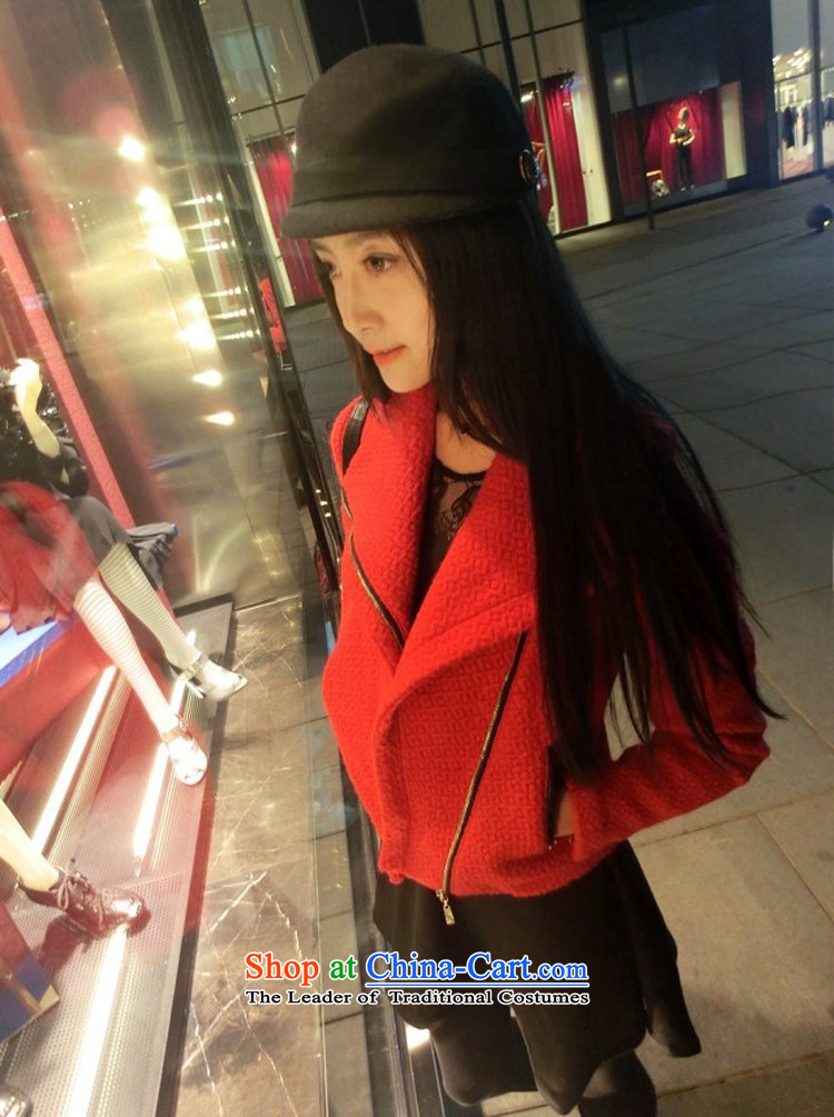 Dan Jie Shi 2015 autumn and winter new Korean gross wool jacket Ms.? 
