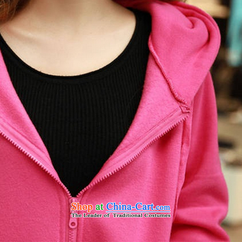 The 2015 autumn Gigi Lai Wei winter clothing new Korean version of a larger, long loose, grasp sweater jacket women lint-free pink XL, Gigi Lai (weiziyun CD) , , , shopping on the Internet