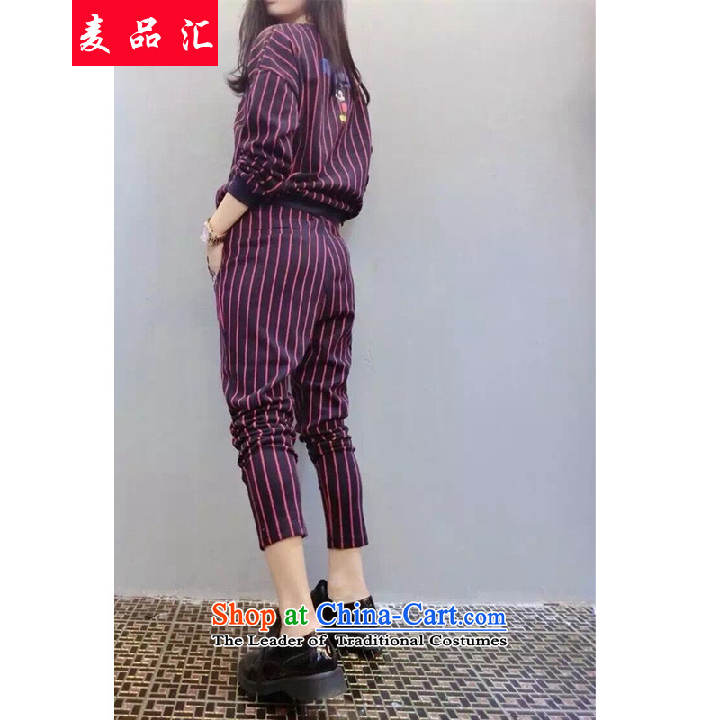 Mak, removals by sinks fall xl female thick MM THIN long-sleeved trousers graphics two kits Korean fashion sweater 200 catties Leisure Sports Suits 5989 Plum Purple 4XL, MAK products removals by sinks , , , shopping on the Internet