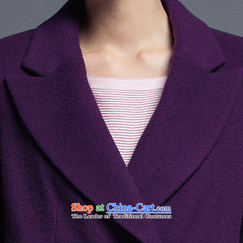 The poem Lin 2015 LUXLEAD winter-minded new connection for long-sleeved double-temperament. Long hair? coats sexily Shaded Purple M4-rim (LUXLEAD poem) , , , shopping on the Internet